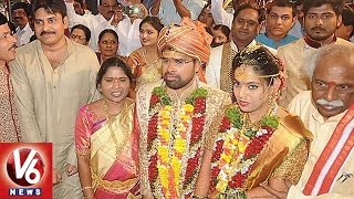 Pawan Kalyan Attends Union Minister Bandaru Dattatreya Daughter's Wedding | Hyderabad | V6 News