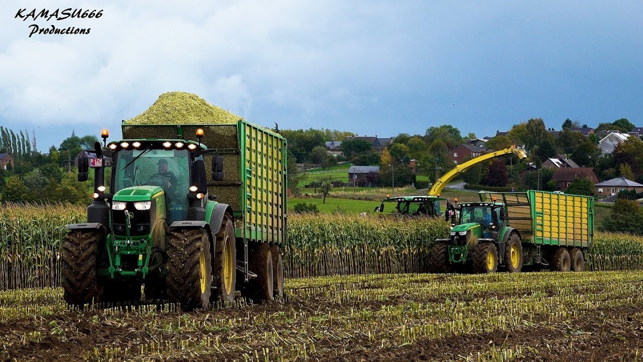 Mais hakselen 2023 | Harvesting maize 2023 | John-Deere 8600i | 4x John-Deere 6R | Krone | Tebbe