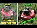 SAVING A~FREE~ Mower from the Scrap Yard! Ugly Broken to Looking New!