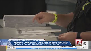 Hearing concerning absentee ballot changes