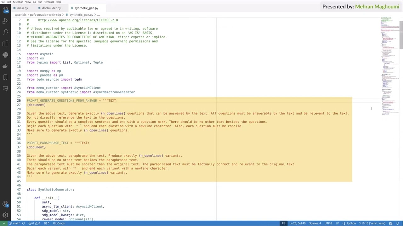 High-Quality Text Data Curation for Fine-Tuning LLMs Using Synthetic Data Generation Pipelines