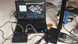 modul โมดูล usb # ทดสอบเสียง กลองไฟฟ้า ทำเอง 10 Ch  11 midi + DDrumer2