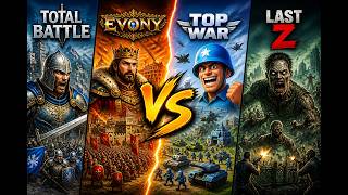 TOTAL BATTLE vs EVONY vs TOP WAR vs LAST Z – WHO IS THE BEST? 😱⚔️