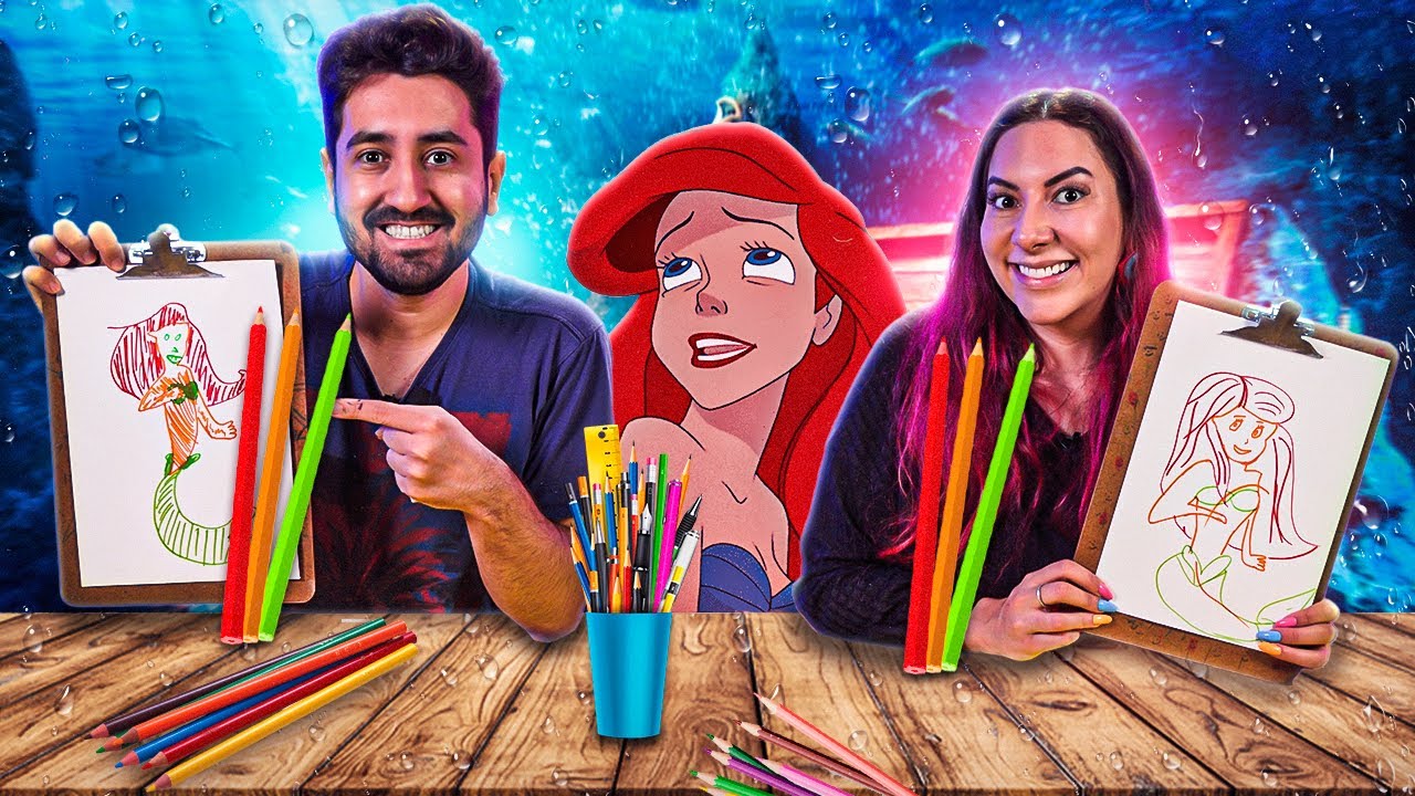DESENHANDO COM 3 CORES AS PRINCESAS DA DISNEY | Gabriel e Shirley 2.0 ...