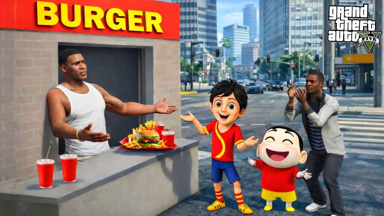 GTA 5 : FRANKLIN BURGER SHOP OPENED 