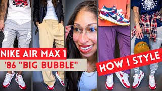 Air Max 1 '86 BIG Bubble White/Red | How to Style + On Foot & Sizing