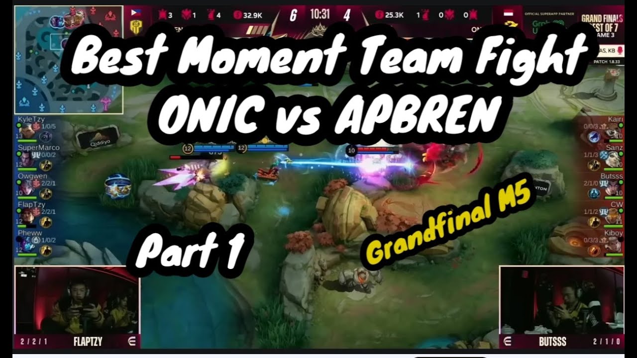 Part 1!! BEST MOMENT TEAM FIGHT ONIC VS APBREN - mobile legends - YouTube