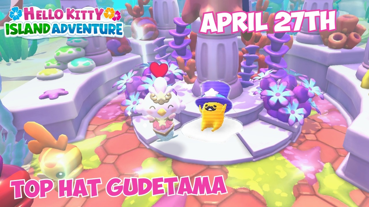 TOPHAT Gudetama location 🎩 April 27th 2026 🍳 Crafting Plan #39 - Hello Kitty Island Adventure