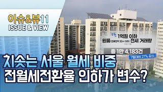 치솟는 서울 월세 비중…낮아진 전월세전환율이 변수? /…