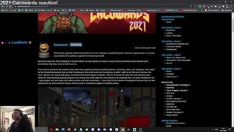 2021 Cacowards reaction stream