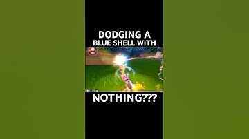 dodging a blue shell with nothing #mario #mariokart #mariokartworld #nintendo