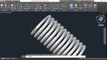 Spring in Auto CAD(Sweep, Helix Command)