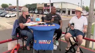 Glen Hughes from Sydney, Australia, who has seen 8 eclipses in his life, visits Idabel