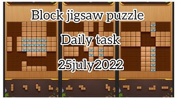 Block jigsaw puzzle game daily task today/solved/25 July 2022#blockjigsawpuzzle #dailytasks