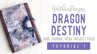 Dragon Destiny Junk Journal Mega Project Pack | Tutorial part 1 | soft cover junk journal screenshot 1