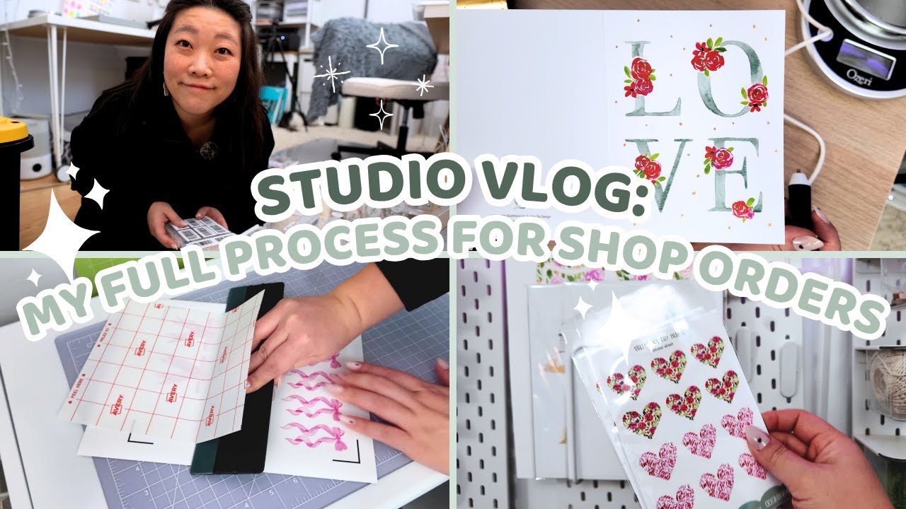 STUDIO VLOG 🖌️: My Full Process for Art Prints, Stickers, and more ...