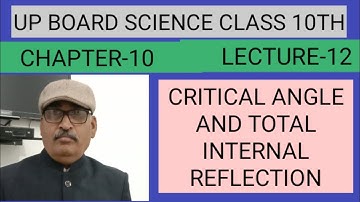CRITICAL ANGLE AND TOTAL INTERNAL REFLECTION