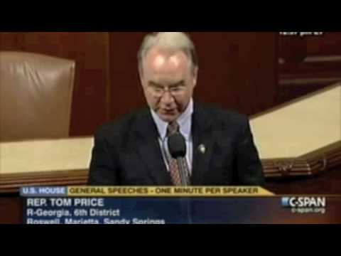 Rep. Tom Price Honors The Life of the Late Senator...