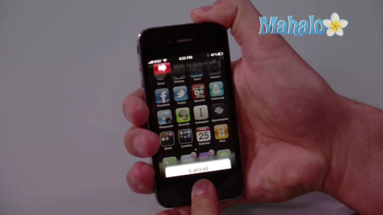 How to reboot the iPhone 4 - YouTube