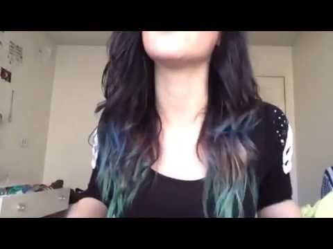 Dip Dying My Hair Ombre Blue Teal To Green How To And Tutorial