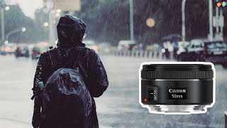50mm F1.8 Relaxing RAIN POV Street Photography