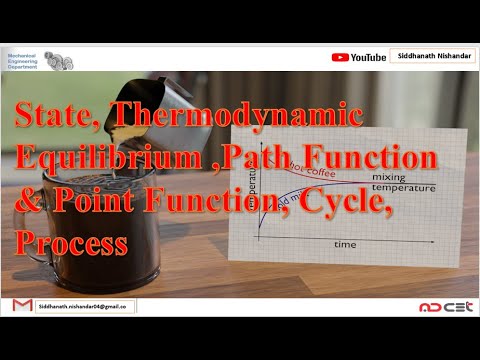 Lecture-3 / State,Thermodynamic Equilibrium ,Path Function & Point ...
