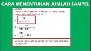 How to Determine the Number of Samples or Sample Size for Research