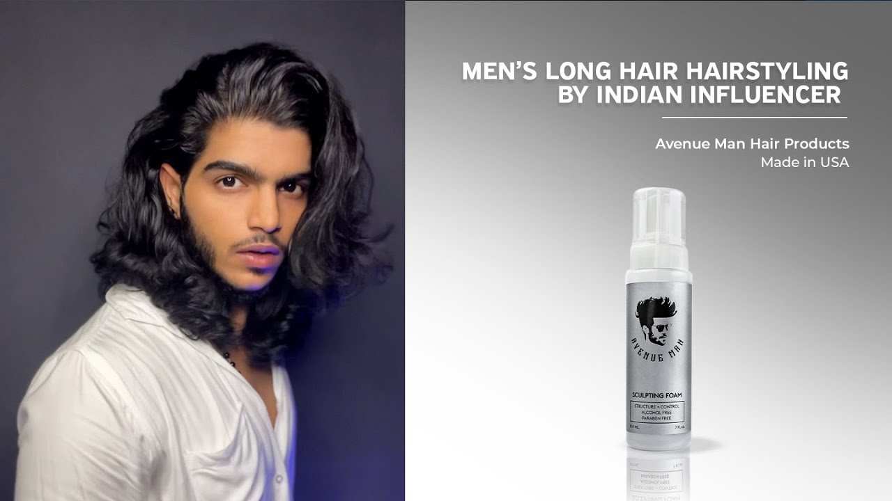 Indian Bollywood Influencer Styles Long Hair with Avenue Man Hair ...