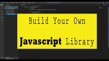 How To Create Your Own Javascript Library (like JQuery) | sojebsoft tutorial