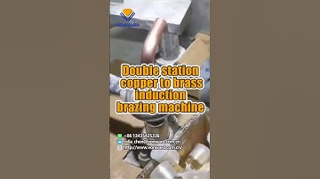 『Double station copper to brass induction brazing machine 』 #brazing#brazingcopper #brazingwelding