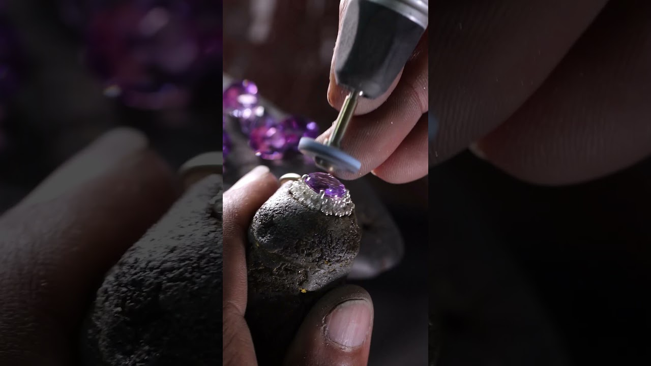 Amethyst Pendant Making – Watch This Stunning Gem Transform! 💜✨ 
