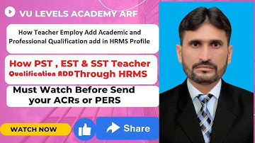 How teacher employ add new Qualification online  In HRMS Profile 2022-23