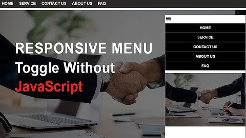 Responsive Toggle Navigation Without JavaScript | HTML | CSS