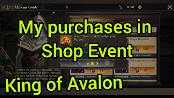 My purchases in Shop Event | King of Avalon KOA | Sachin Mangla