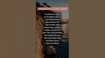 Your brain can’t multitask—only switch 🧠 #psychology #fact #brain #read #neuroscience #lifehack