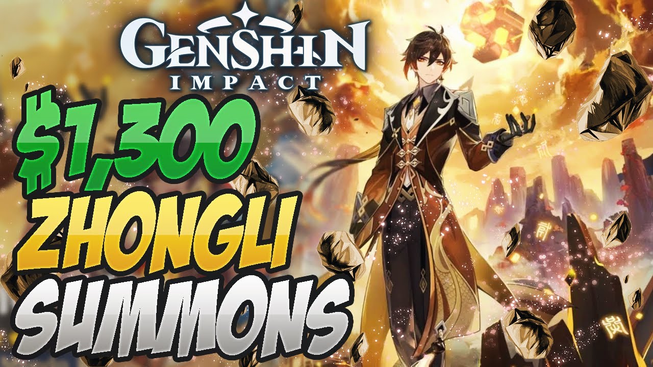 MY LUCK IS LEGENDARY! $1,300 Zhongli Summons! Genshin Impact