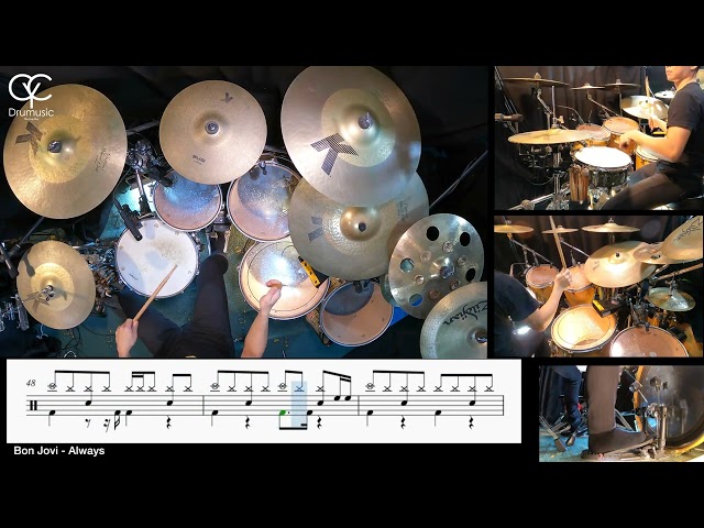 Always - Bon Jovi / Drum Cover By CYC (@cycdrumusic ) score & sheet music class=