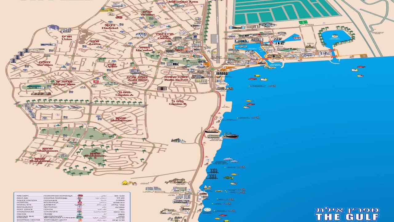 Карта эйлат на карте израиля