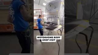 😱 OUR MOTORHOME IS IN THE BODY SHOP!! #shorts #rvlife #motorhome