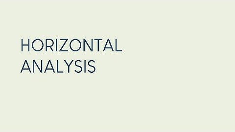 Assessing Financial Performance: Horizontal Analysis
