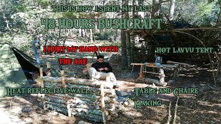 48 Hours bushcraft with blackwolf /رحلة بشكرافت ليومين  + بناء مأوى