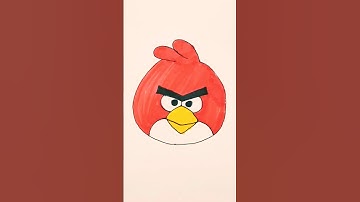 Easy Drawing Ideas! How to draw Angry Bird 🎨 #drawing #viral #trending #shorts