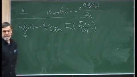 Prof. Roman Kotecky | Phase transitions and cluster expansions I