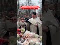 Благословение пасхальной трапезы в Александро-Невской Лавре. 15.04.2023