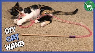 How to make a HOMEMADE CAT Wand Toy
