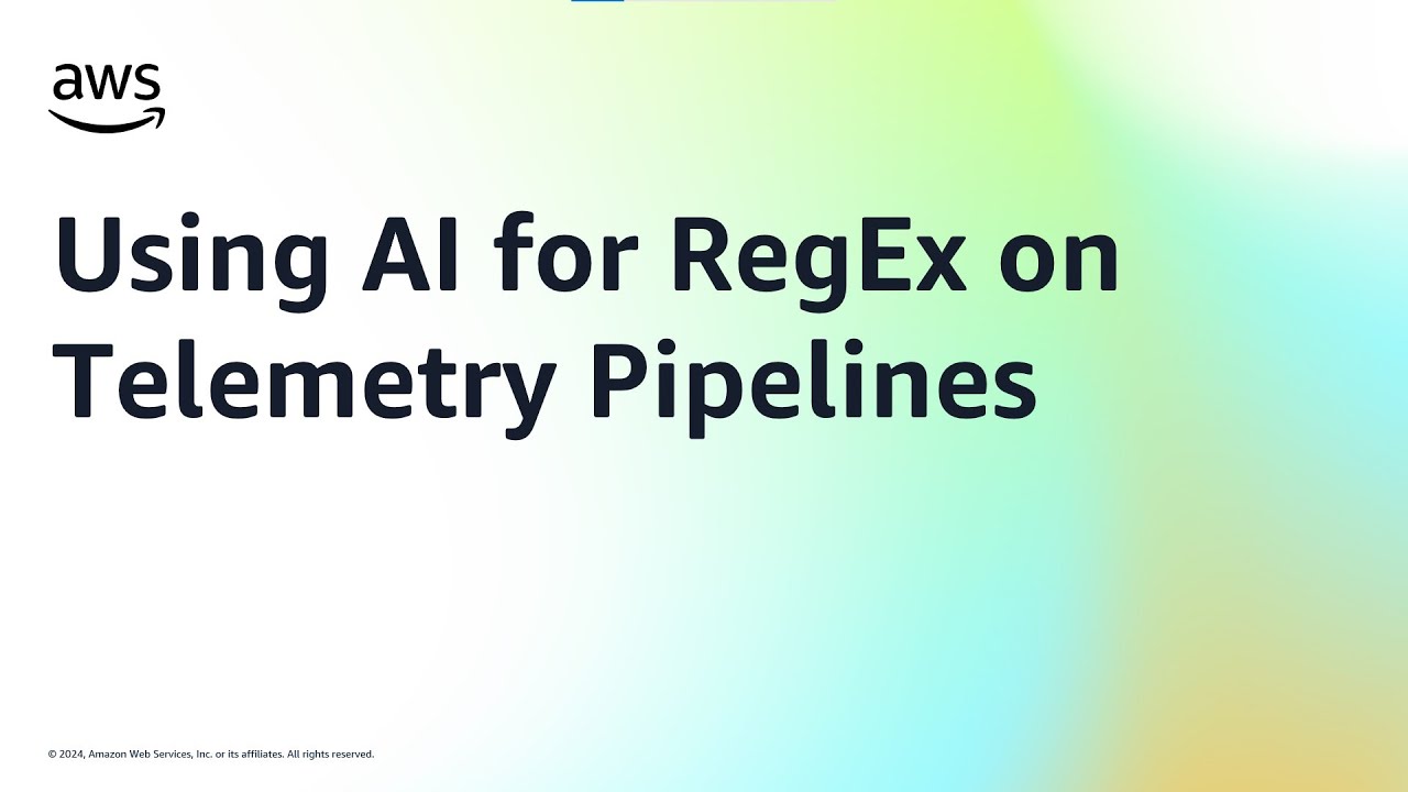 Using AI for RegEx on Telemetry Pipelines | Amazon Web Services