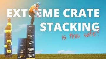 Extreme Milk Crate Stacking Challenge! (How High Can We Go?)