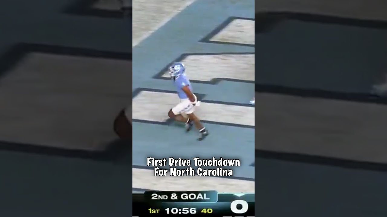North Carolina Scores A Touchdown On The First Drive Of Season