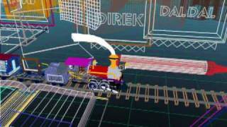 [3D]  BATIBOT scene D wireframe Render