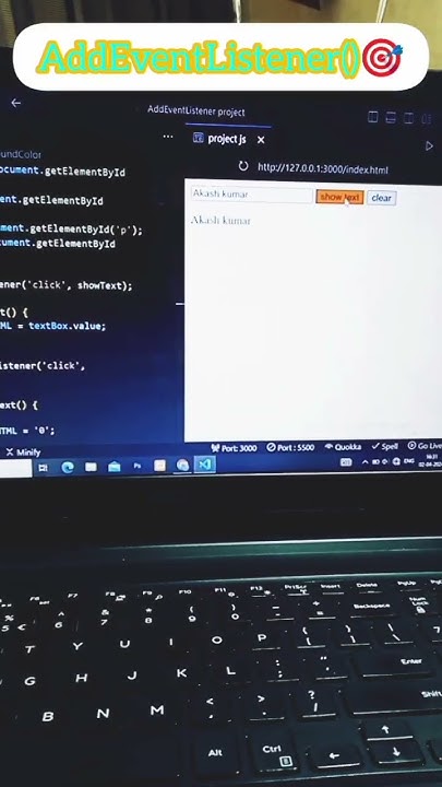 #js #addEventListener()|| project (1) #coding - YouTube
